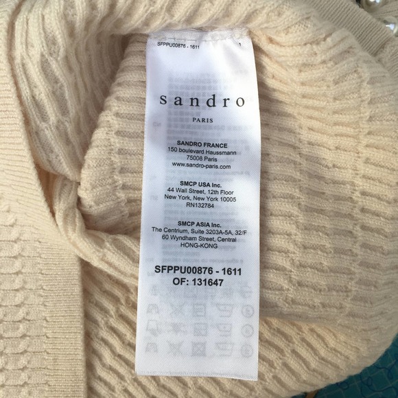 SANDRO Beaded Sweater Pearl Embellished Knit Top - Picture 8 of 8